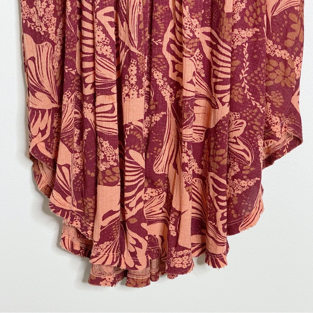 Free People Floral Crisscross Sleeveless Tank Top Flowy - Size Small - Picture 5 of 11